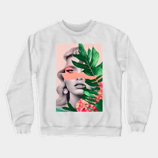 Modern woman in pop-art style Crewneck Sweatshirt